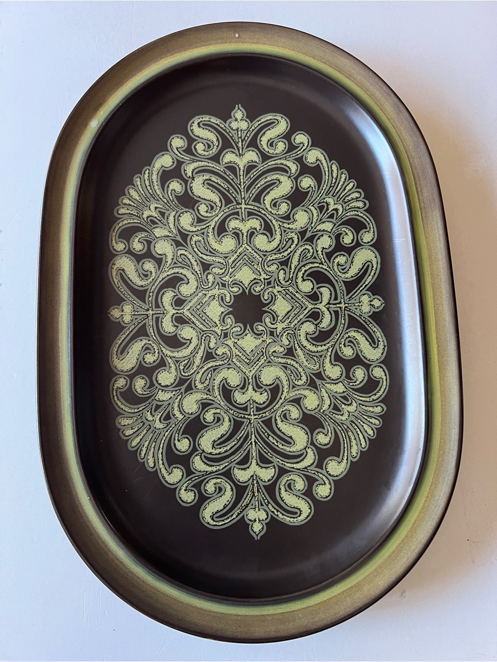 Vintage Noritake Primastone Campobello Oval Decorative Ceramic Serving Tray